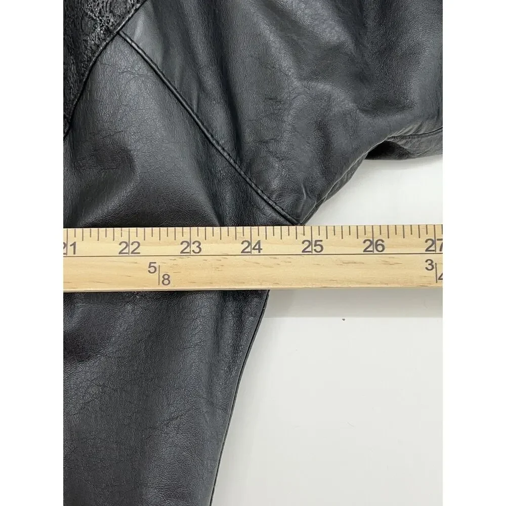 Vintage Womens Northside Fashions Jacket Size Unknown Genuine Leather Button Up